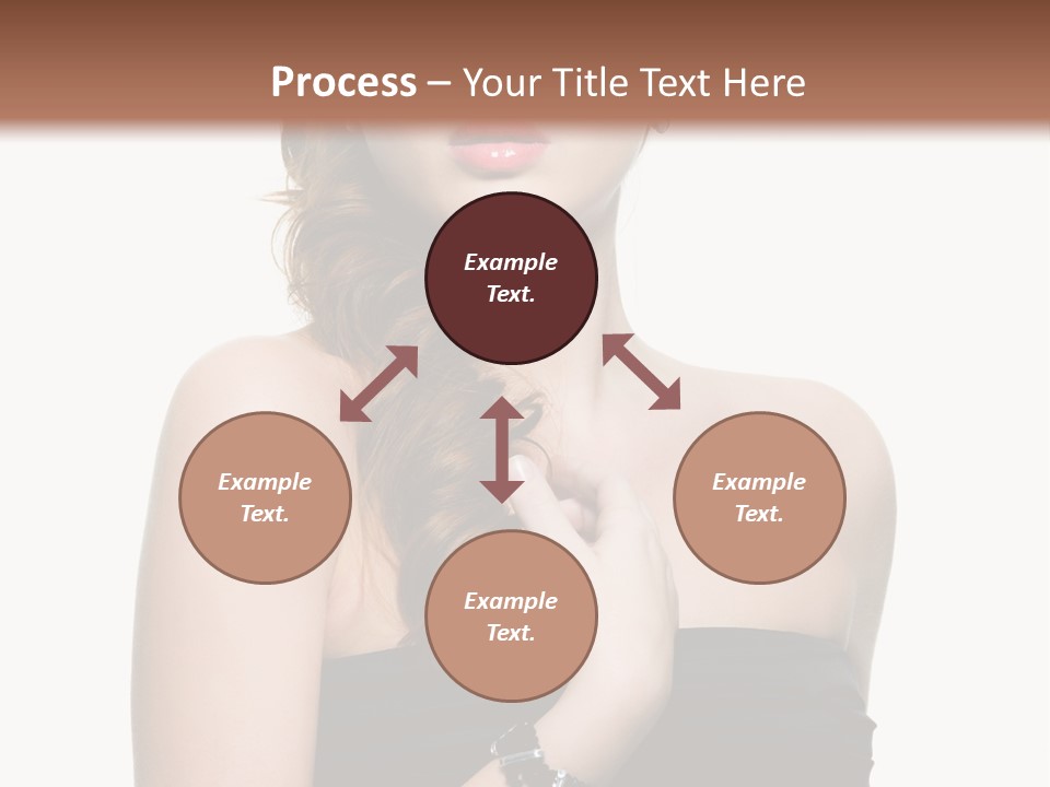 Beautiful Red Haired Woman PowerPoint Template