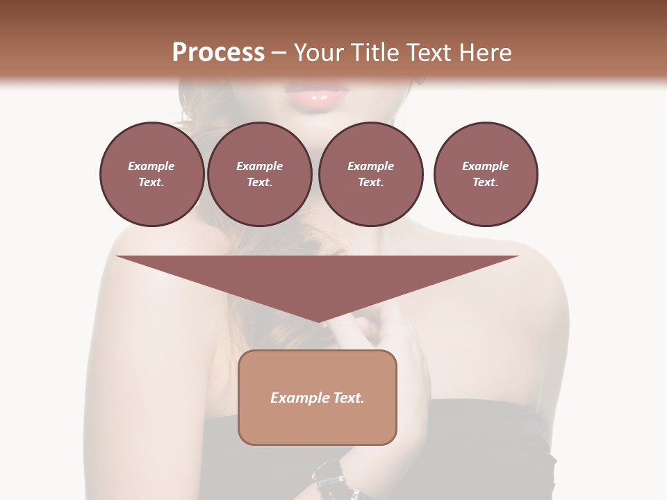 Beautiful Red Haired Woman PowerPoint Template
