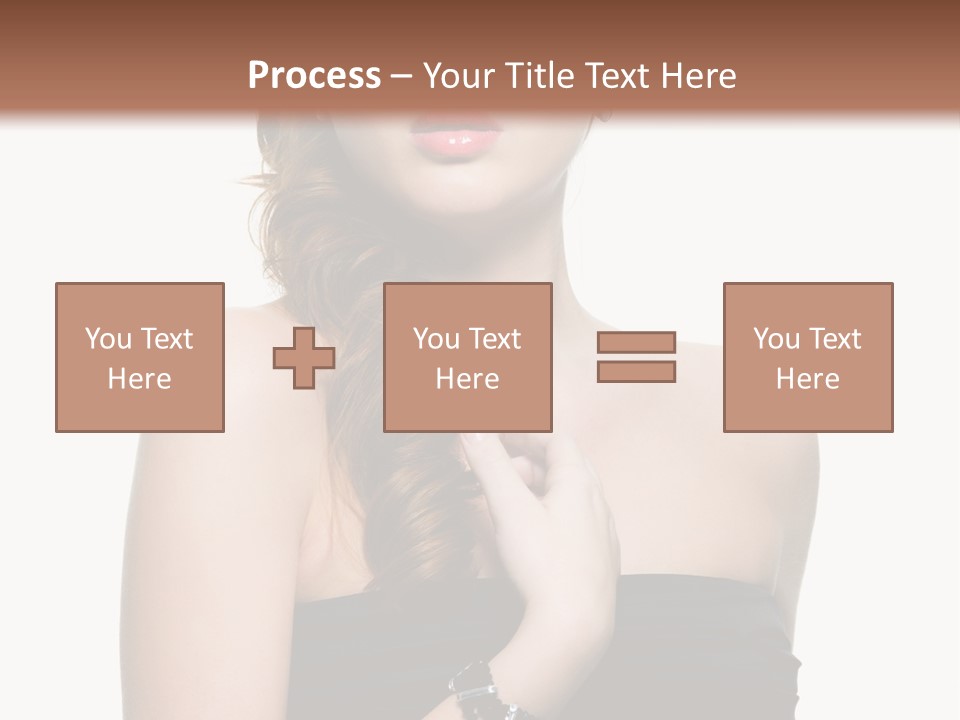 Beautiful Red Haired Woman PowerPoint Template