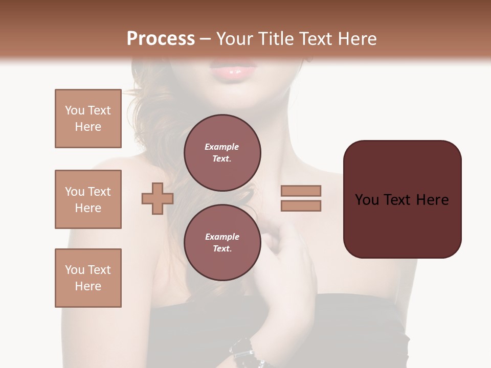 Beautiful Red Haired Woman PowerPoint Template