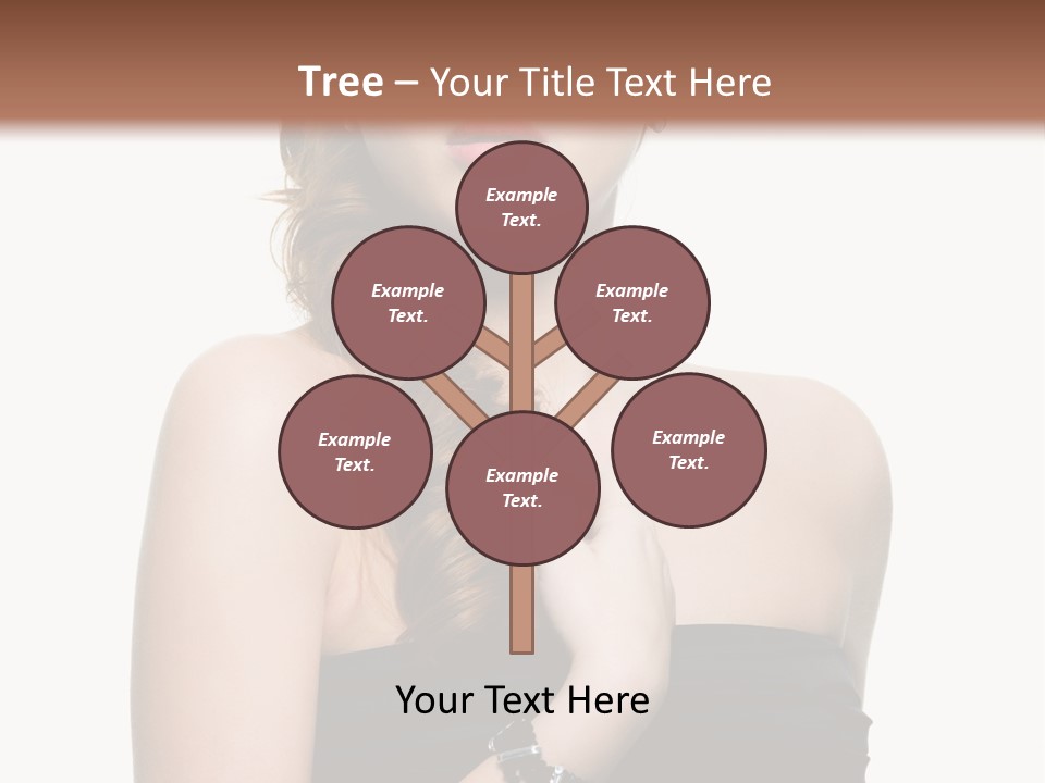 Beautiful Red Haired Woman PowerPoint Template