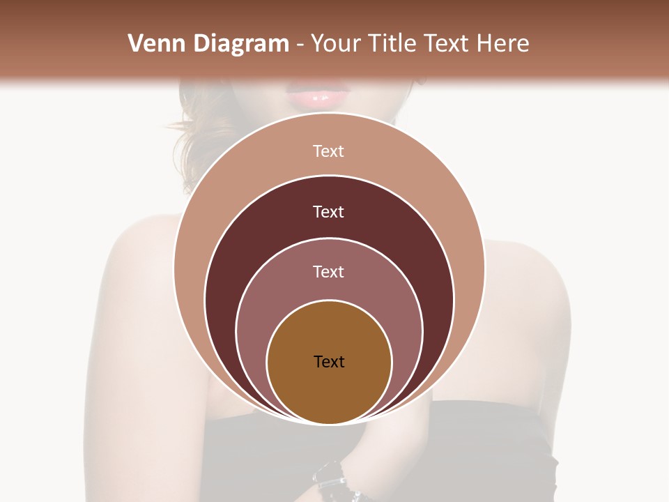 Beautiful Red Haired Woman PowerPoint Template