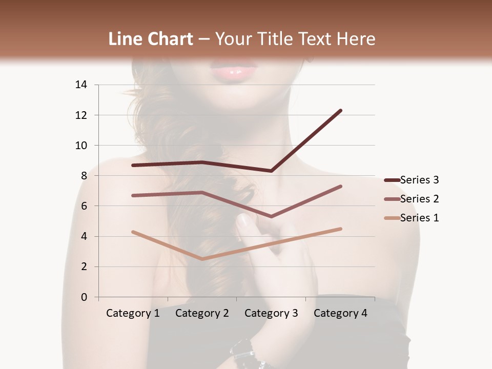 Beautiful Red Haired Woman PowerPoint Template