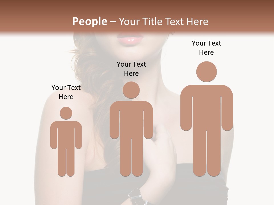 Beautiful Red Haired Woman PowerPoint Template