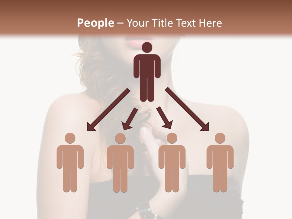 Beautiful Red Haired Woman PowerPoint Template
