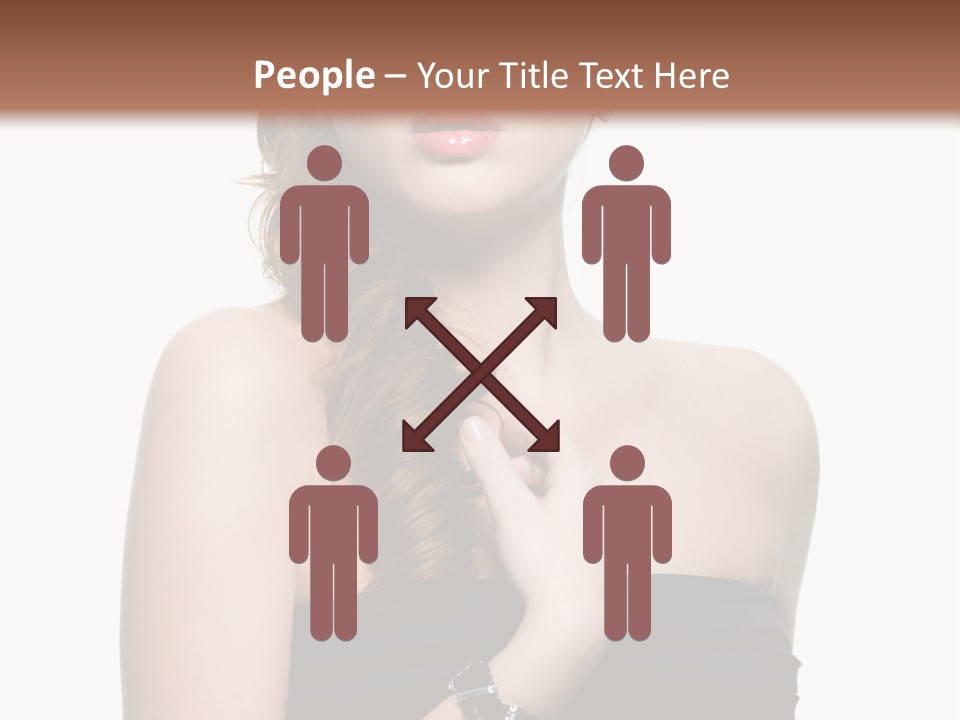 Beautiful Red Haired Woman PowerPoint Template