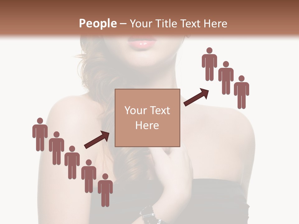 Beautiful Red Haired Woman PowerPoint Template