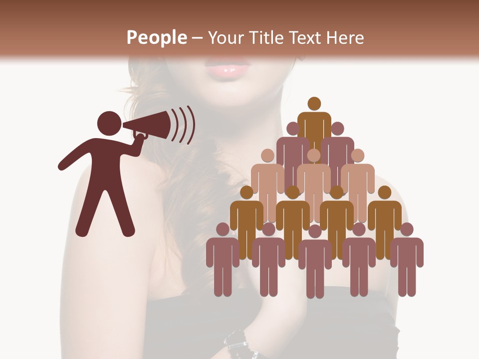 Beautiful Red Haired Woman PowerPoint Template