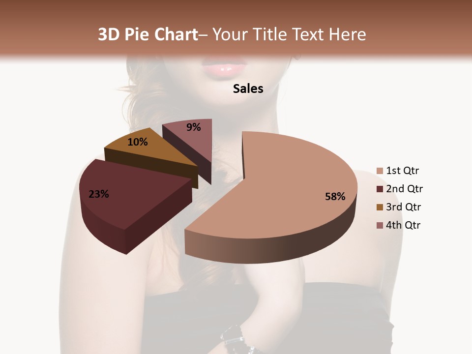 Beautiful Red Haired Woman PowerPoint Template