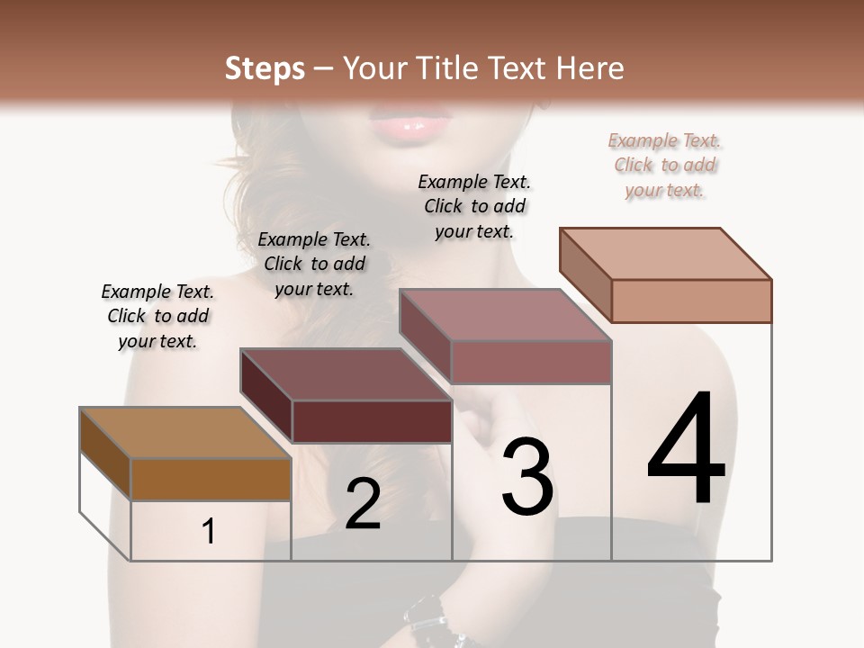 Beautiful Red Haired Woman PowerPoint Template