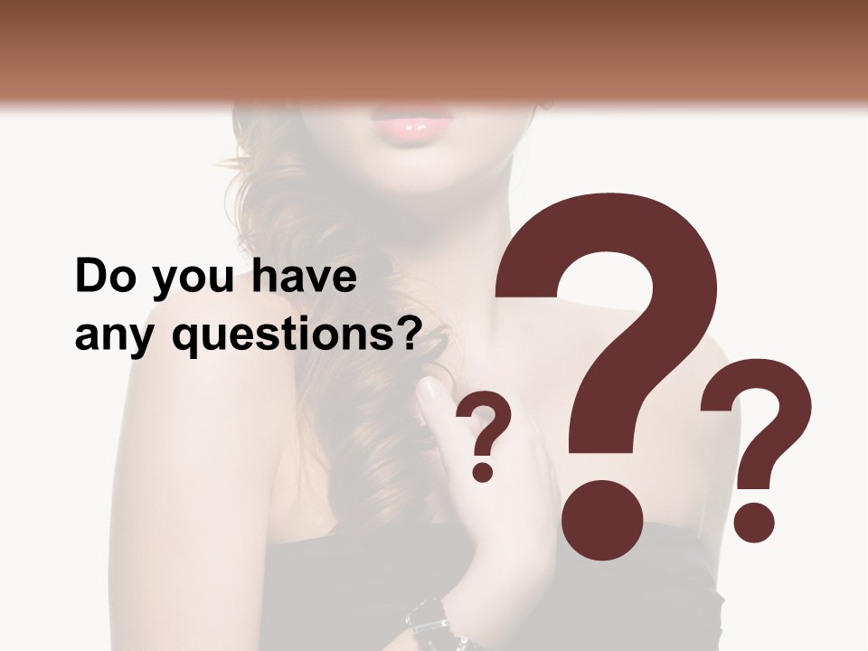 Beautiful Red Haired Woman PowerPoint Template