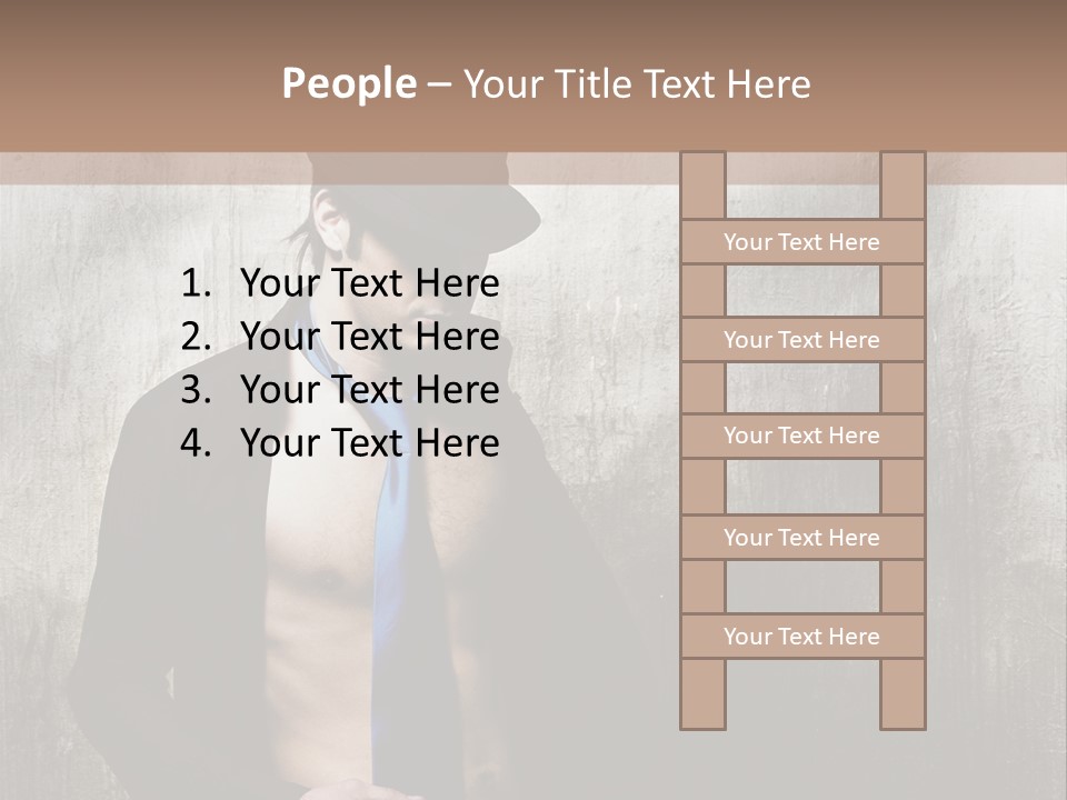 Fashion Photography Poses Men PowerPoint Template