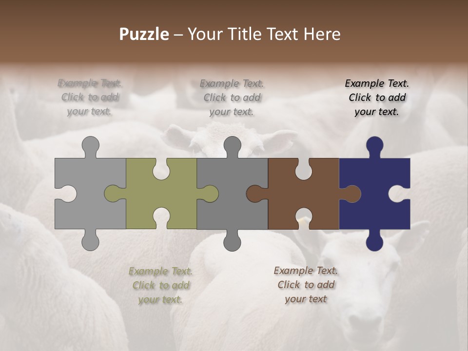 Herd Of Sheep PowerPoint Template