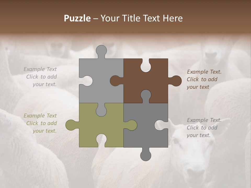 Herd Of Sheep PowerPoint Template