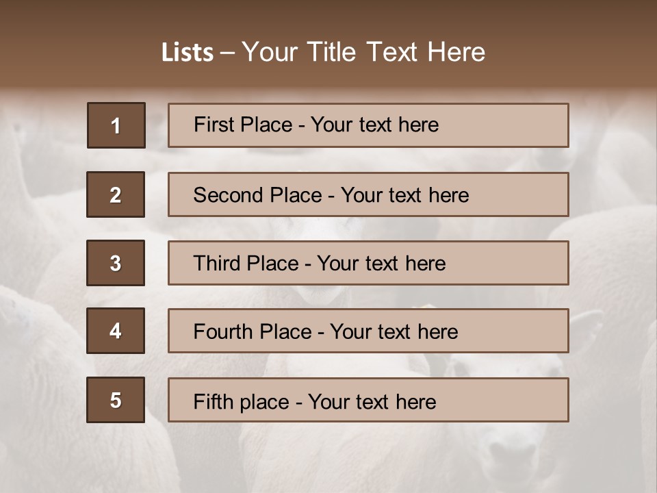 Herd Of Sheep PowerPoint Template