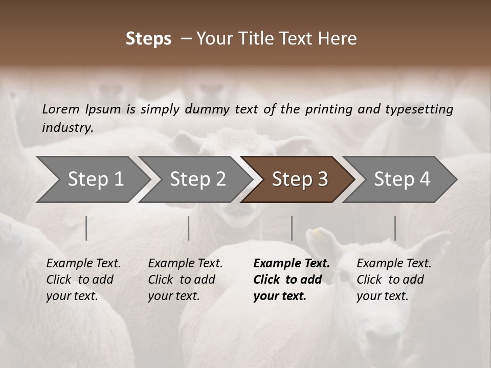Herd Of Sheep PowerPoint Template