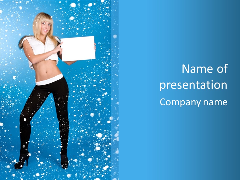 Snowflake Board Glamor PowerPoint Template