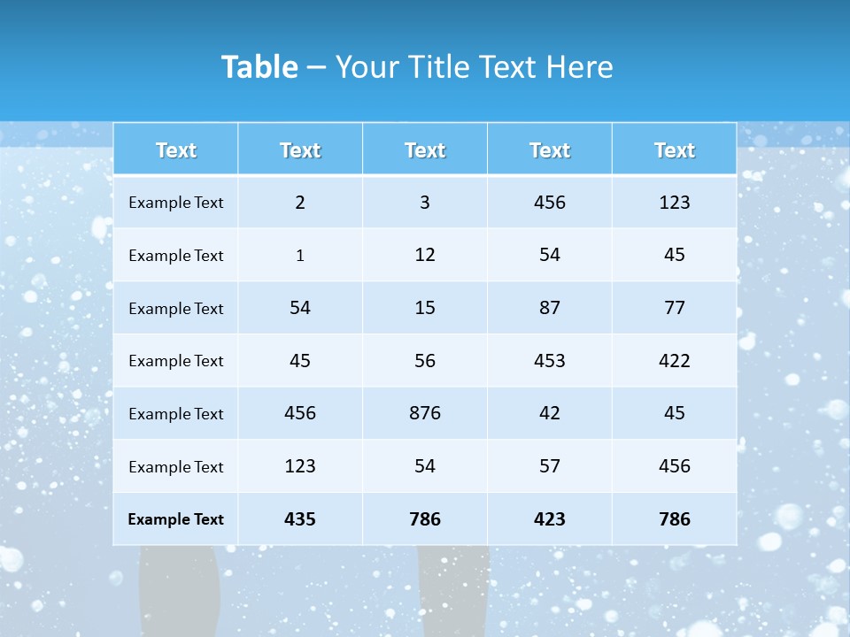 Snowflake Board Glamor PowerPoint Template