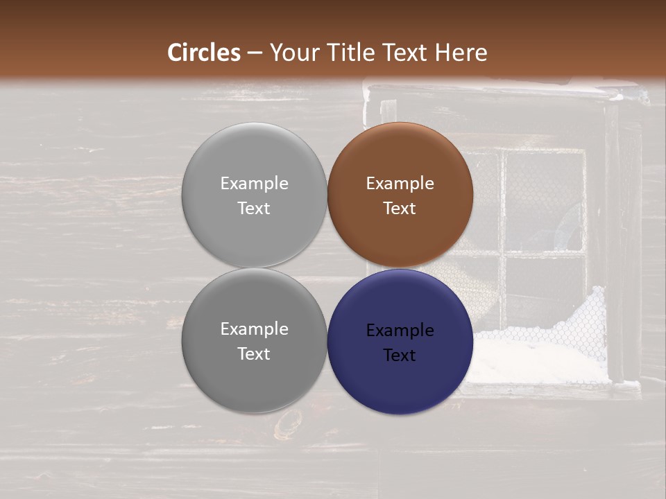Snow Window Pane PowerPoint Template