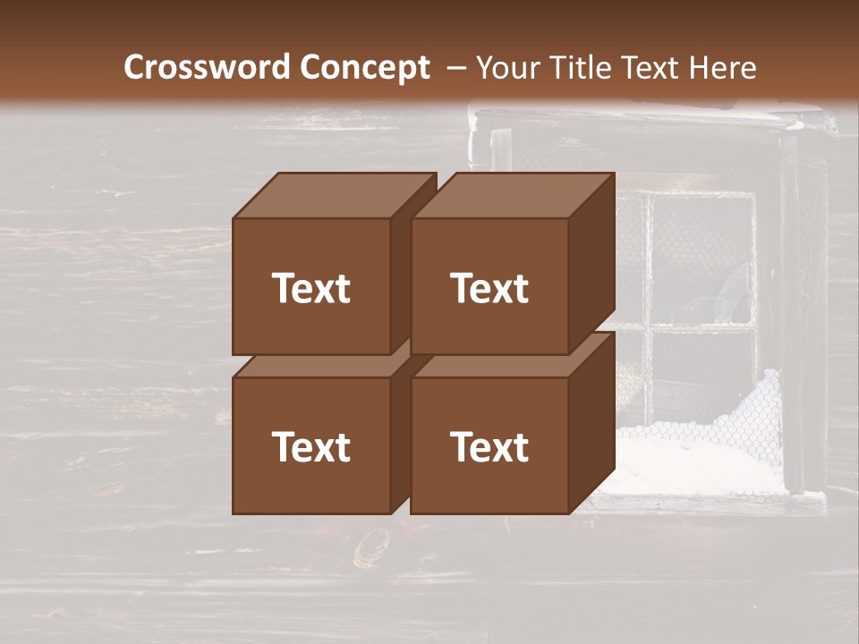 Snow Window Pane PowerPoint Template