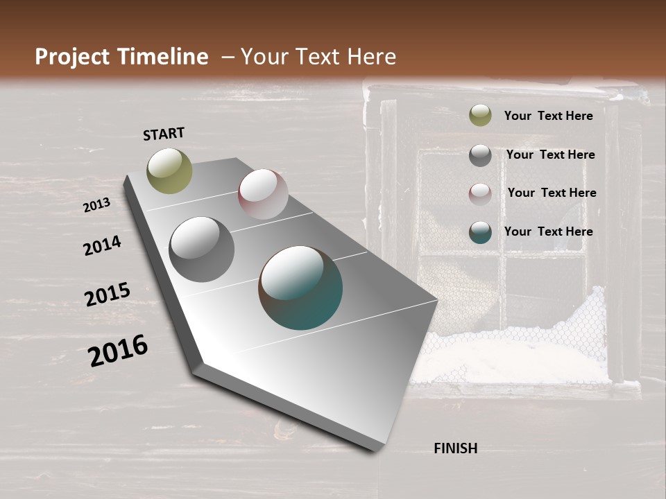 Snow Window Pane PowerPoint Template