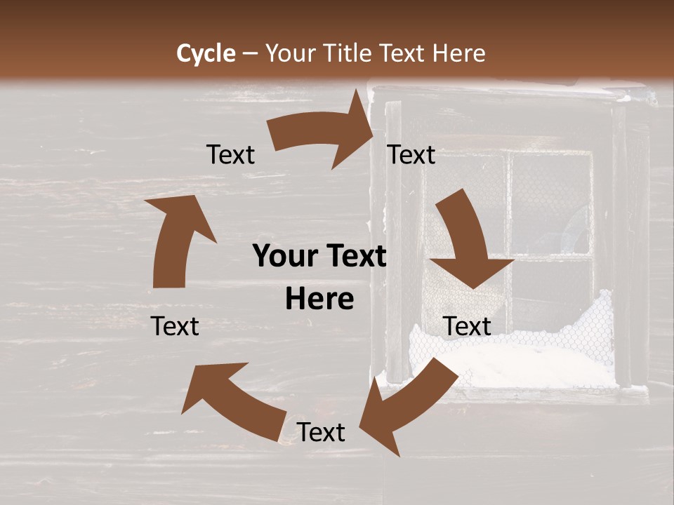 Snow Window Pane PowerPoint Template
