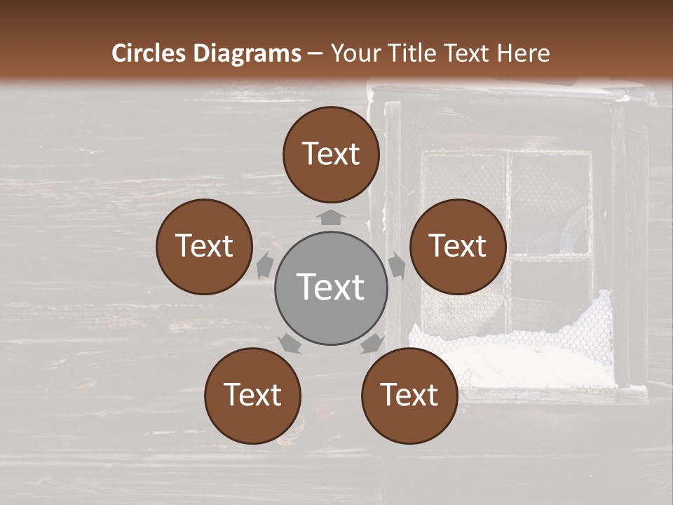 Snow Window Pane PowerPoint Template