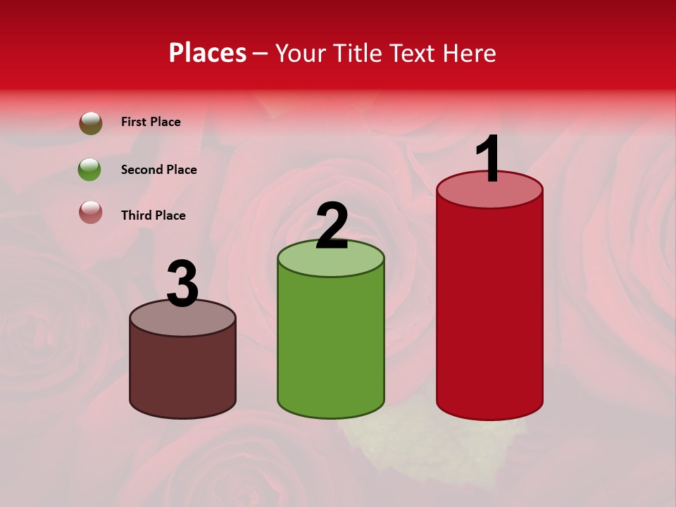 Happy New Year 2013 With Red Rose PowerPoint Template