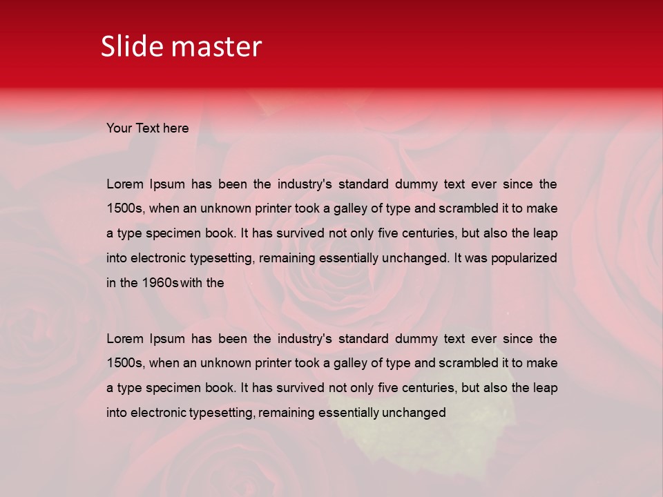 Happy New Year 2013 With Red Rose PowerPoint Template