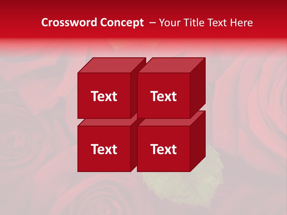 Happy New Year 2013 With Red Rose PowerPoint Template