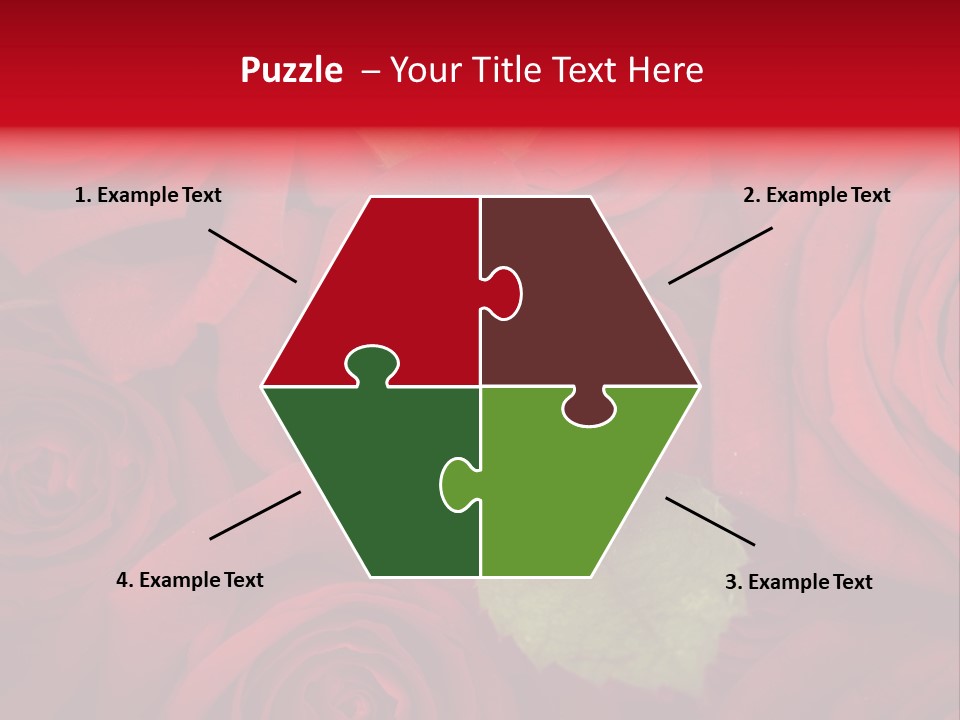 Happy New Year 2013 With Red Rose PowerPoint Template