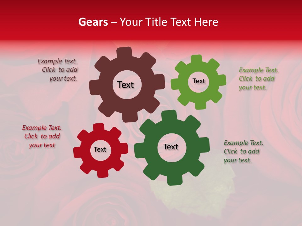 Happy New Year 2013 With Red Rose PowerPoint Template