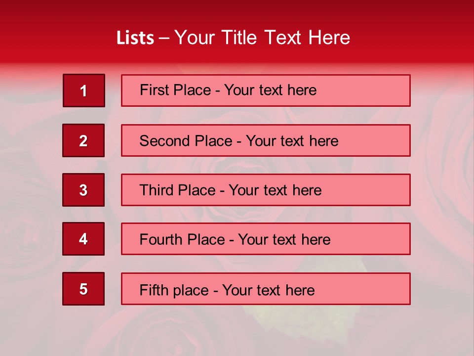 Happy New Year 2013 With Red Rose PowerPoint Template