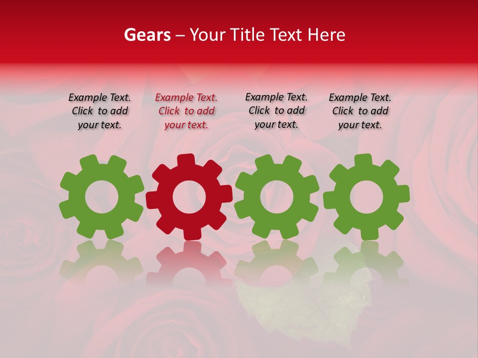 Happy New Year 2013 With Red Rose PowerPoint Template