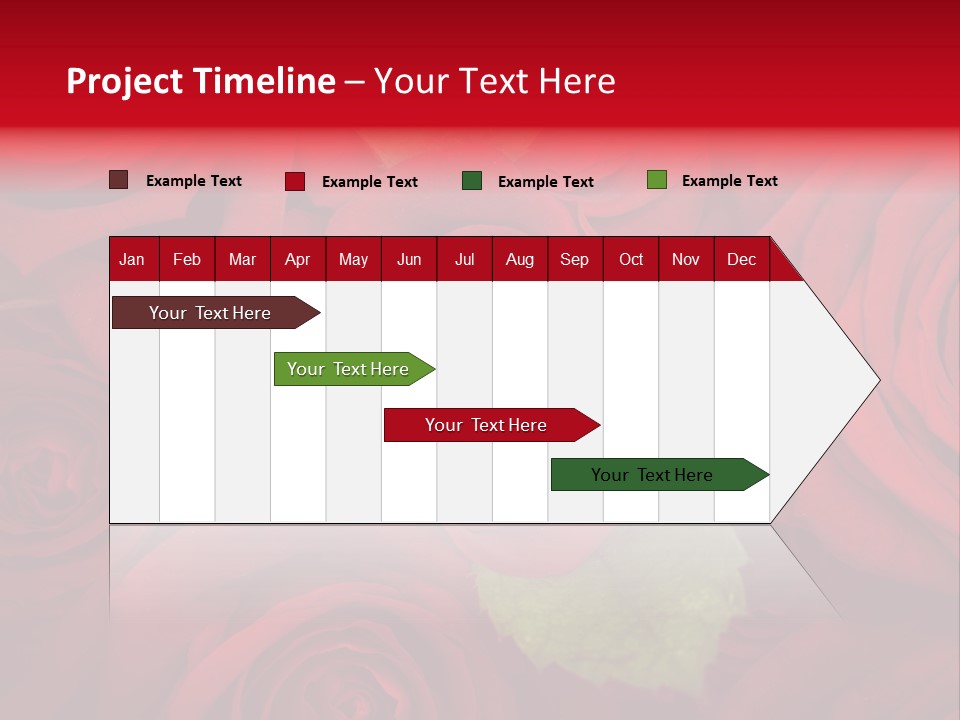 Happy New Year 2013 With Red Rose PowerPoint Template