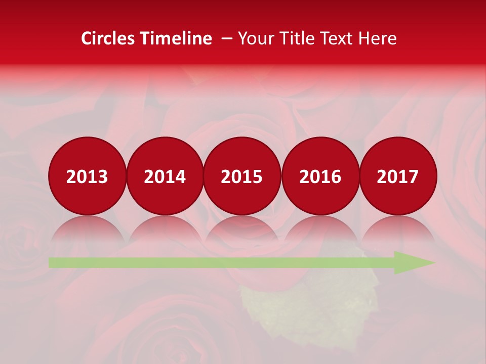 Happy New Year 2013 With Red Rose PowerPoint Template