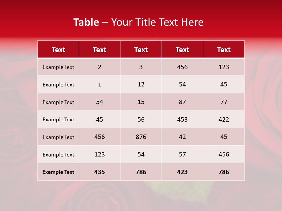 Happy New Year 2013 With Red Rose PowerPoint Template