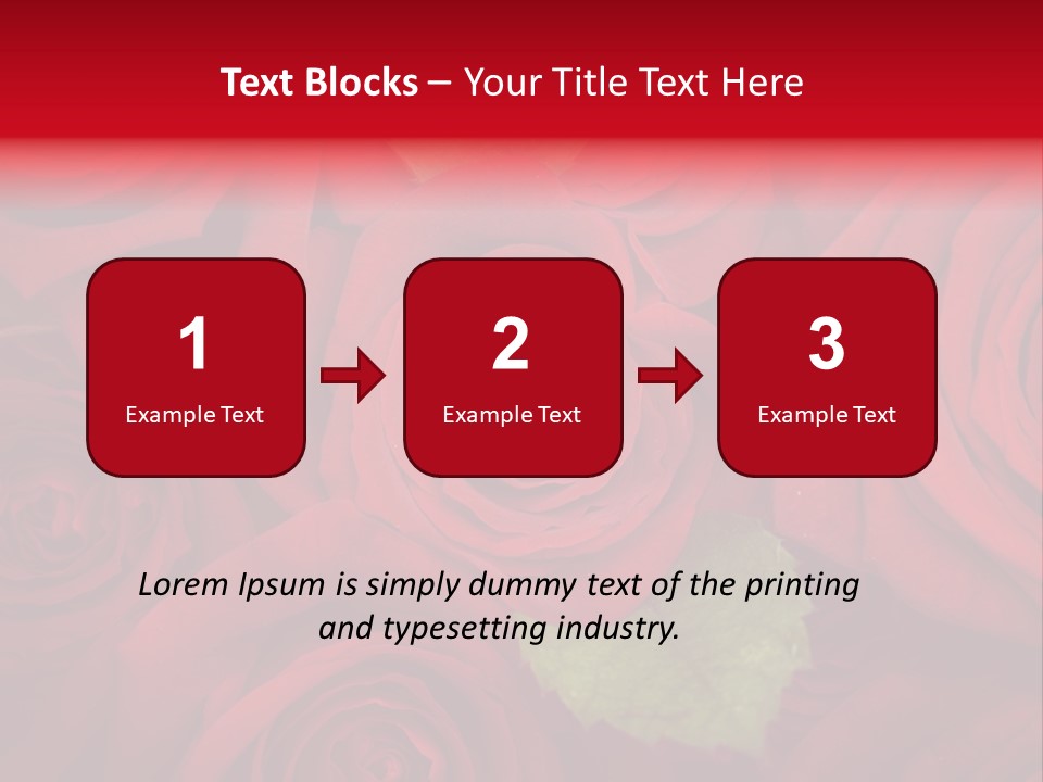 Happy New Year 2013 With Red Rose PowerPoint Template