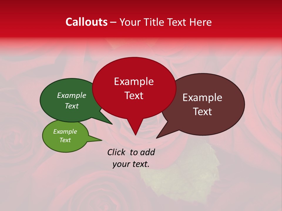 Happy New Year 2013 With Red Rose PowerPoint Template