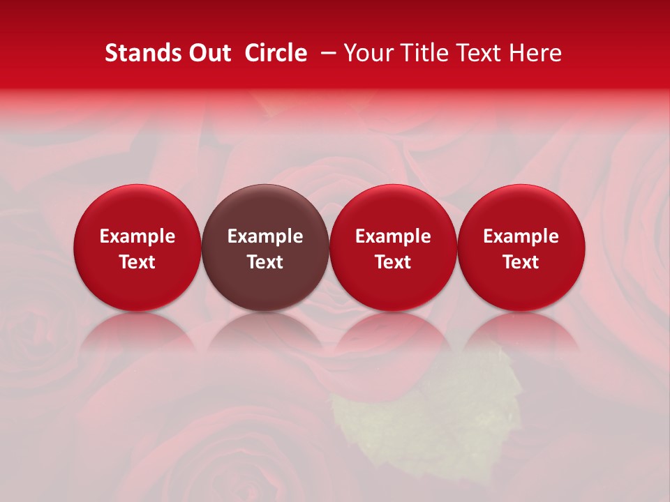 Happy New Year 2013 With Red Rose PowerPoint Template