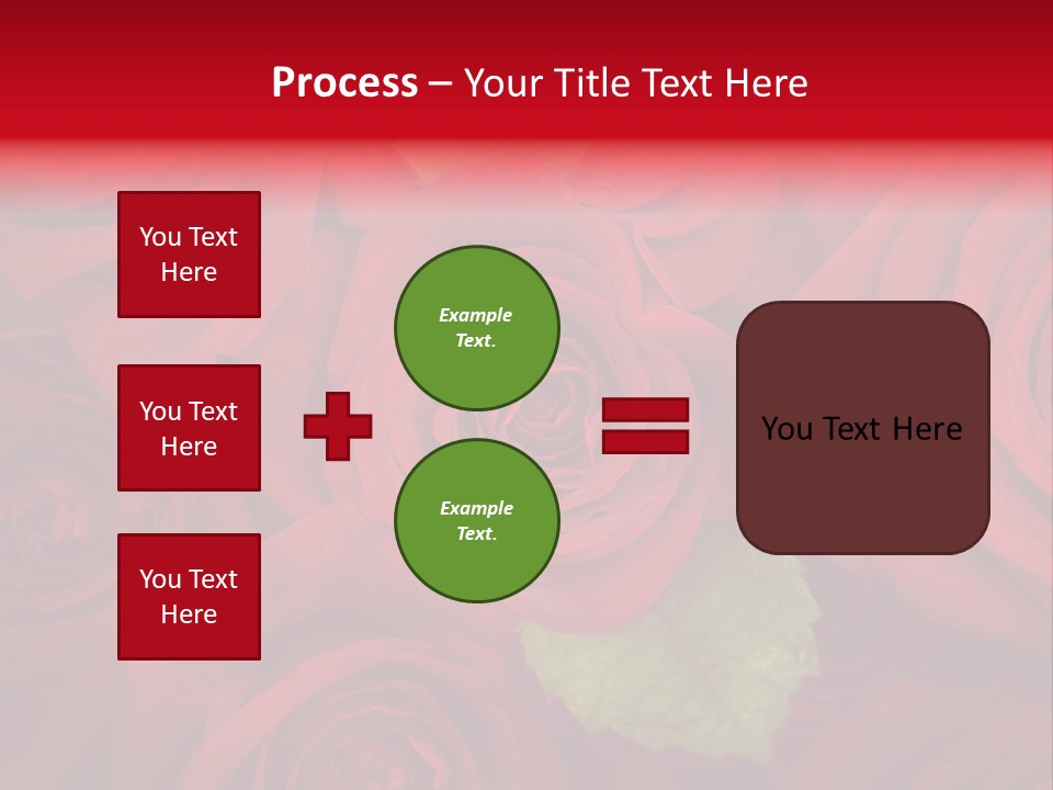 Happy New Year 2013 With Red Rose PowerPoint Template