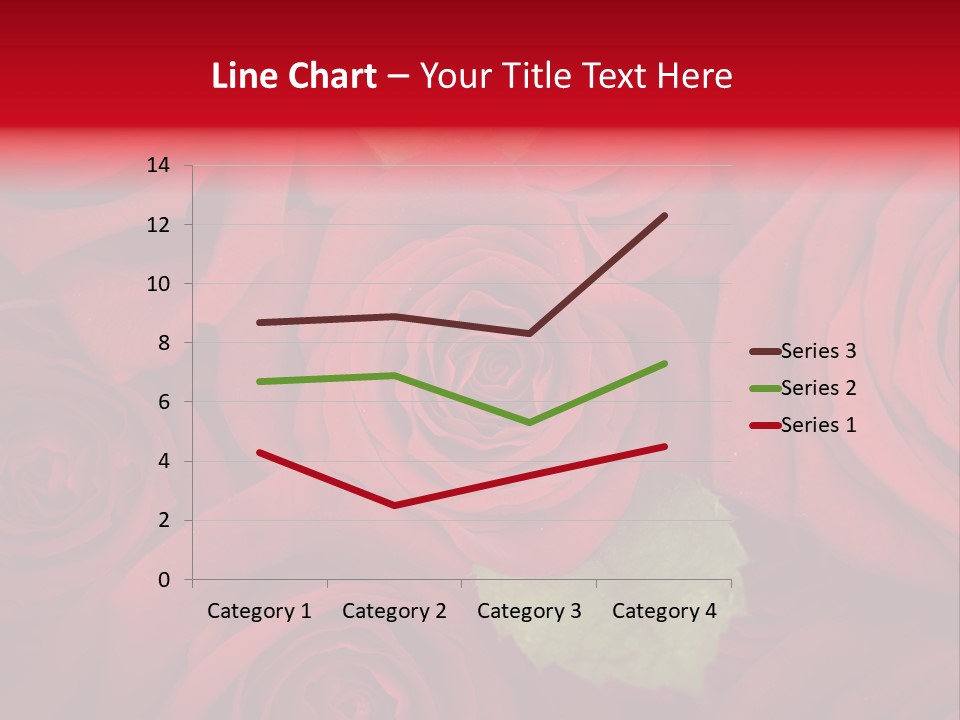 Happy New Year 2013 With Red Rose PowerPoint Template