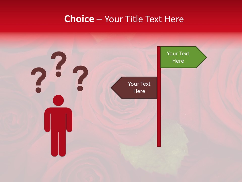 Happy New Year 2013 With Red Rose PowerPoint Template