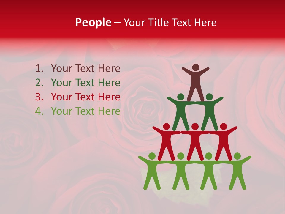 Happy New Year 2013 With Red Rose PowerPoint Template