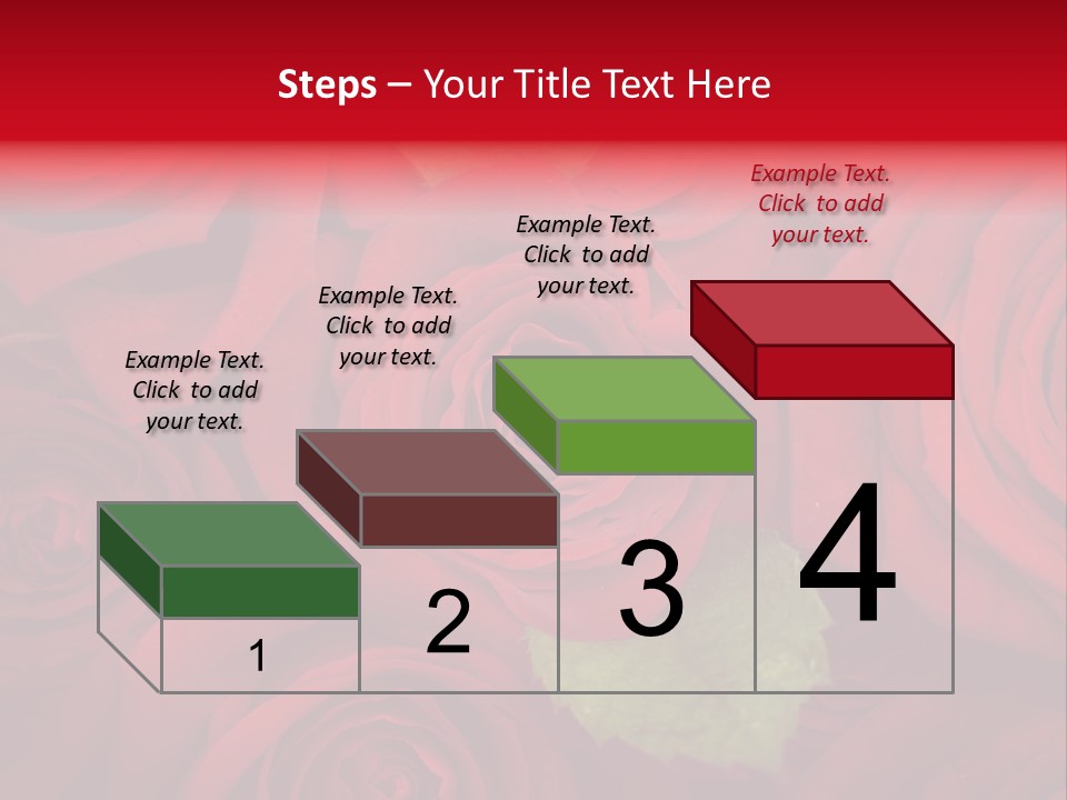 Happy New Year 2013 With Red Rose PowerPoint Template