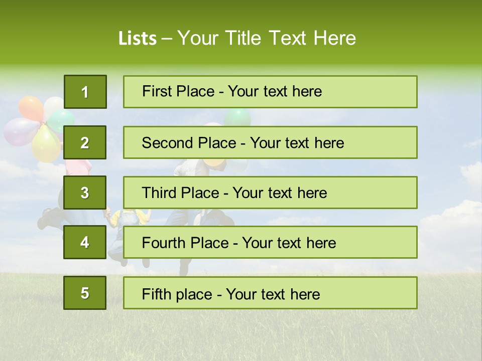 Family Balloon PowerPoint Template