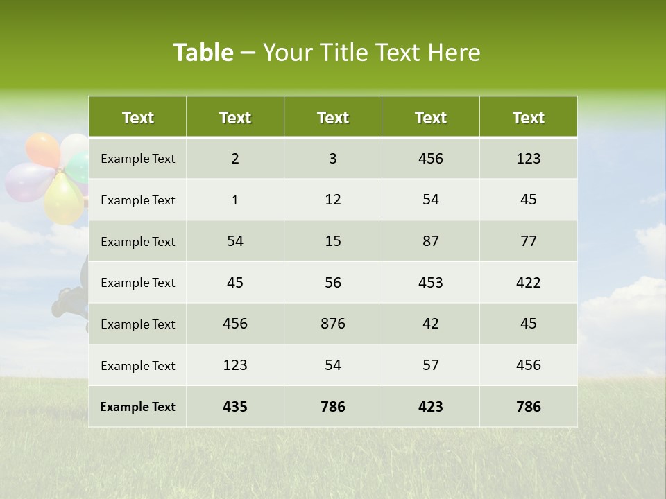 Family Balloon PowerPoint Template