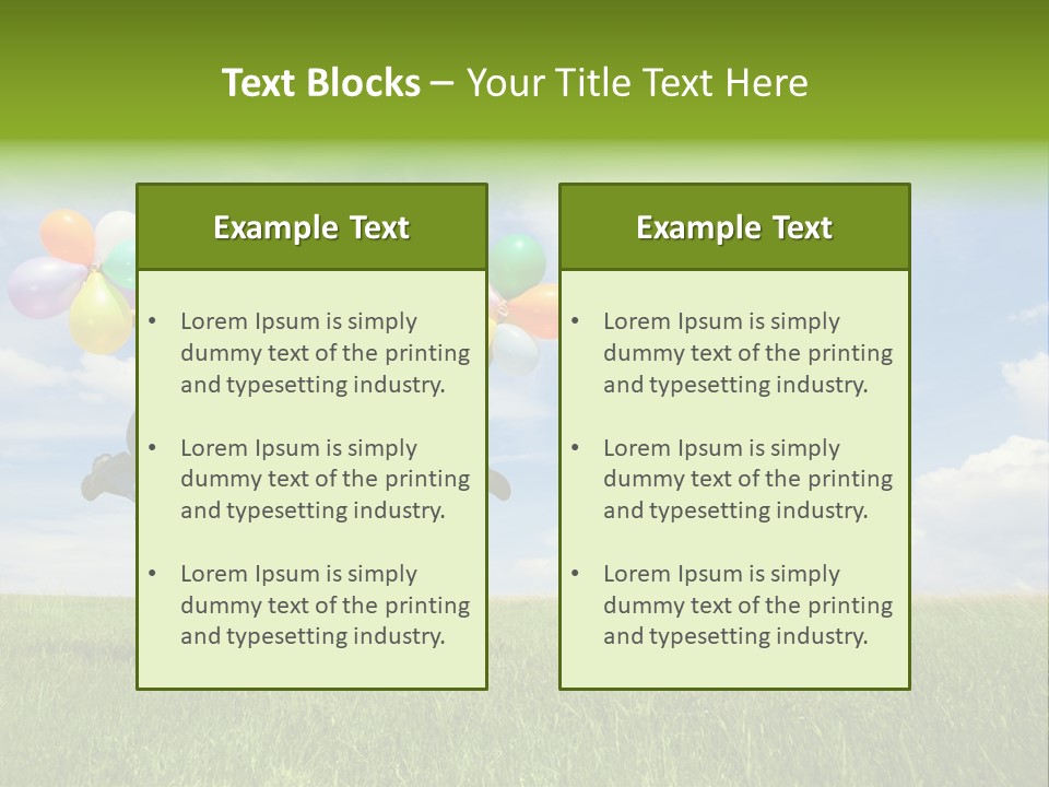Family Balloon PowerPoint Template