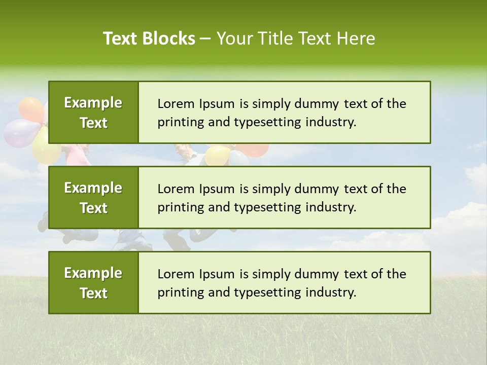 Family Balloon PowerPoint Template