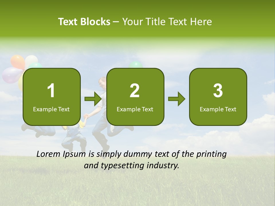 Family Balloon PowerPoint Template